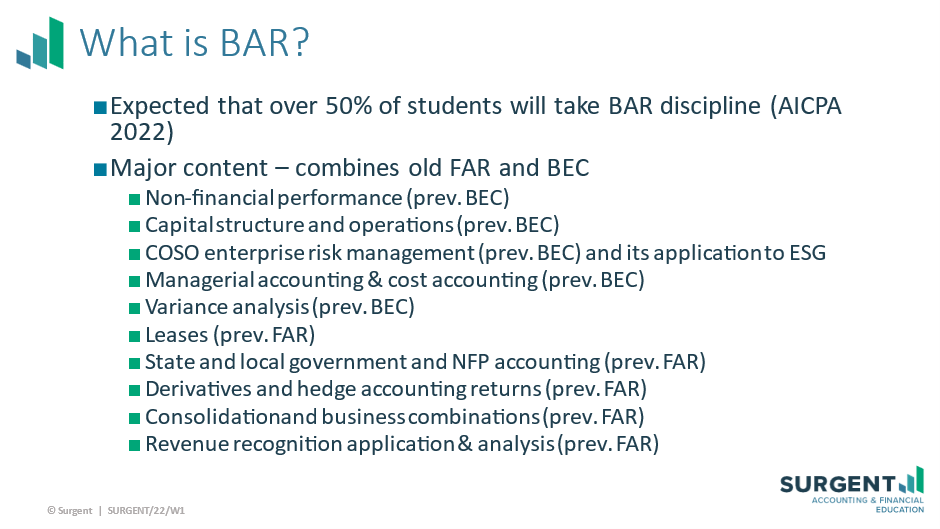 BAR Changes